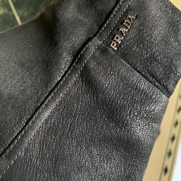 Prada Leather Round-Toe Ankle Boots. - Picture 6 of 6